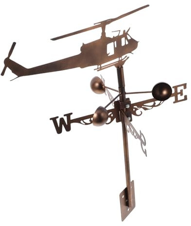 ibasenice Hubschrauber Wetterfahne Retro Gartendekoration Windrichtungsanzeiger Garten Ornament Für Außenbereich Langlebiges Design Windmessung