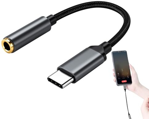 Adattatore USB C Jack 3,5 Mm Femmina - Cavo Audio Di Tipo C A Ausiliario | Adattatore USB C Jack A 3,5 Mm Celmetto Femminile | Adattatore Per Cappuccio C, Convertitore Per Il Casco Per La Maggior