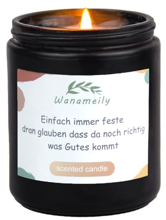 Wanameily Freesie Duftkerzen im Glas | Kerze mit Spruch | Natürliche Sojakerze 200g (7oz), 55h Brenndauer | Geschenke für Frauen, Männer & Paare – Ideale Geschenkidee für Geburtstage und Jahrestage