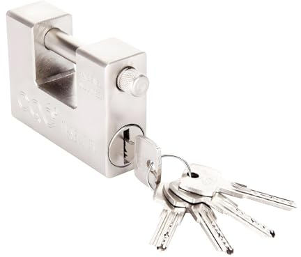 LN COZY CORNER Container Padlocks 94mm Heavy Duty Padlocks Anti-Drill and Anti-Pry Lock Cylinder 1.1kg Heavy Duty Padlock with 10 Keys for Garage Rolling Door Padlock Gate Chain Gate Warehouse Silver
