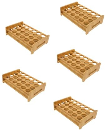 Warmhm 5pcs Organizer Shot Glass Holder Rack Ktv Bar Glasses Drinkware Glasses Tray