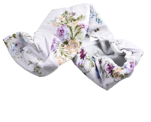 Copriasse da stiro extra largo, 137 x 48 cm, in cotone, con coulisse, bordo elastico, resistente al calore, per assi grandi, 5 motivi (fiore di rosa)