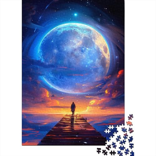 1000-teiliges psychedelisches Alien-Planet-Puzzle für Erwachsene, Halloween-Geschenk-Puzzle, Puzzle für Erwachsene, einzigartige Heimdekoration und Geschenke, 1000 Teile (38 x 26 cm)