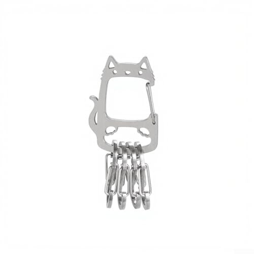 Carabiner Keychain Clip, Stainless Steel S-Hook Keychain Carabiner, Quick Release Clip for Keys, Outdoor Camping Hiking Gear, Compact Portable Holder