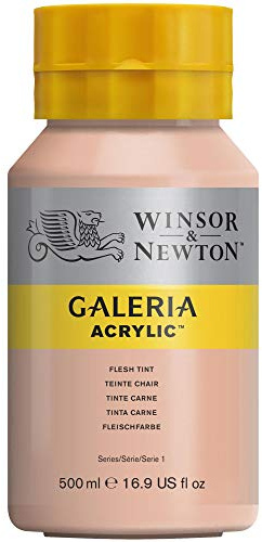 Winsor & Newton 2150257 Galeria Acrylfarbe, hohe Pigmentierung, lichtecht, buttrige Konsistenz, 500 ml Topf - Fleischfarben, Hellrosa Rouge