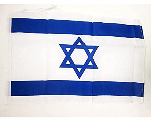 BANDIERA ISRAELE 45x30cm - BANDIERINA ISRAELIANA 30 x 45 cm cordicelle - AZ FLAG