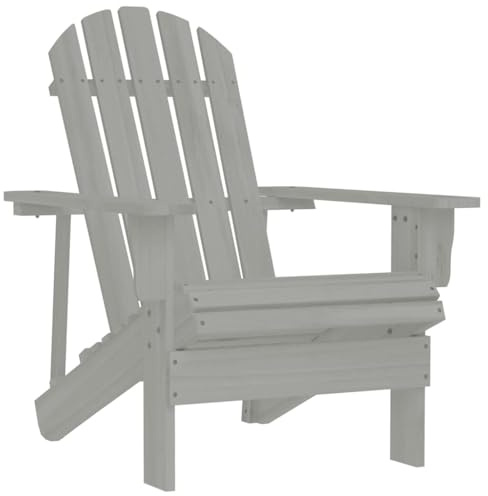 vidaXL Gartenstuhl Holz Grau