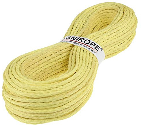 Kanirope® Aramidseil ARABRAID 3mm 20m Gelb 8-fach geflochten