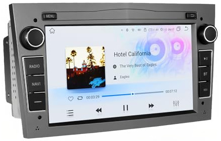 Ossuret Autoradio Carplay avec écran Tactile 7 Pouces pour Vauxhall Corsa Meriva Tigra Twintop Vectra Combo Astra Vivaro Signum Zafra, 2+32GB Navigation GPS Support DSP Bluetooth SWC RDS (Gris)