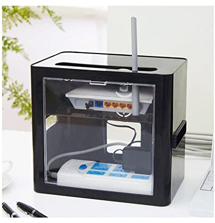 YUEYOULII Router Storage Box Network Set-top Box Router Storage Box TV Lower Row Socket Occlusion Box Wireless WiFi Router Shelf (Color : A)
