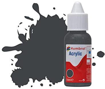 Humbrol Acrylic Paint No 66 Olive Drab Matt Dropper Bottle,14ml