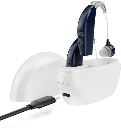 Digitale - (coppia di 2) Amplificatore di potenziamento personale, digitale ricaricabile con durata della batteria per tutto il giorno, blu