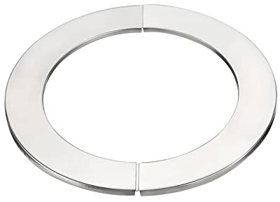 sourcing map Wandspaltflansch, runde Rosette aus Edelstahl 201 für Rohre mit 125 mm Durchmesser