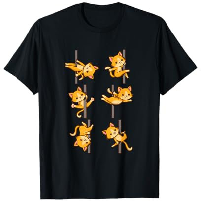 Süße Katzen Pole Dancing Lustige Pole Dancer T-Shirt