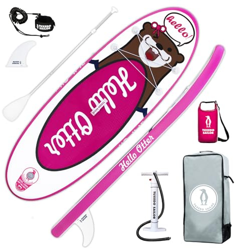 Tuxedo Sailor SUP Gonfiabile Adulti, Tavola SUP con Accessori Premium, Tavola Surf Gonfiabile Stand up Paddle Gonfiabile per Tutti i Livelli (Children Pink)