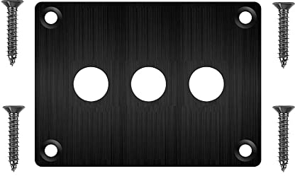 Gebildet Panel de Orificio Montaje de 12mm para Interruptor de Palanca, Indicador LED, Carcasa de Aluminio Negra con Tornillo para Remolque de Barco y Coche