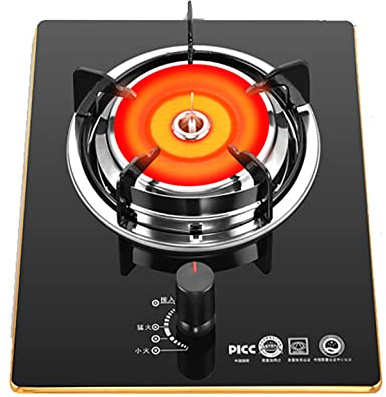 Plaque de cuisson à gaz 33CM Table de cuisson électrique, table de cuisson infrarouge pour table de camping portable, puissance de feu 4200W, protection anti-extinction, pour tous les ustensiles