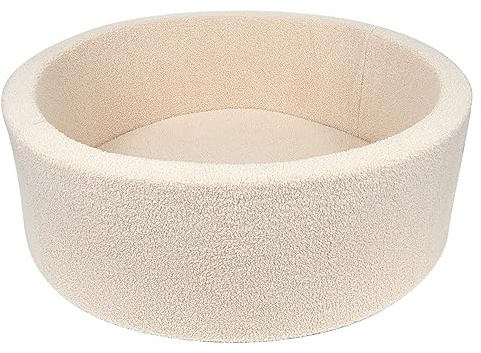 MEOGETY Kids Foam Ball Pits for Toddlers Babies Dogs Cats, Soft Infant Baby Ball Pit Pool for Girls and Boys Gifts, (Balls NOT Included) Imitation Teddy Colours