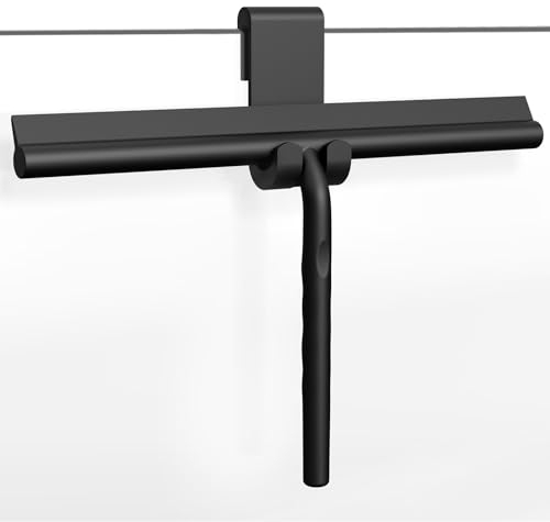 ecooe Tergivetro per Doccia in Silicone 33cm Larghezza, Pulisci Vetri con Gancio, Tira Acqua da Doccia Senza Perforazione, Lavavetri Spazzola Bagno per Vetro, Specchio, Piastrelle, Finestre, Auto
