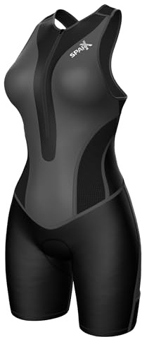 Sparx Women Triathlon Suit Tri Short Racing Cycling Swim Run (Small, Gray)