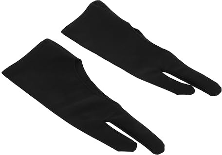 EXCEART 3pcs Artist Glove Drawing Gloves Fouling Wear-resistant Left Right Hand Digital Art Accessory