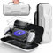 Accessories Bundle for PlayStation Portal, Carry Case with Hard PC Clear Protective Cover and Tempered Glass Screen Protector, Portable Hard Shell Travel Handbag for PS Portal Remote Player-White