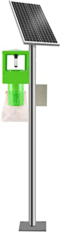 Piège à Mouches Solaire UV extérieur 2 en 1 entièrement Automatique, Lampe antiparasitaire par Inhalation, étanche IPX7, Lampe Anti-moustiques pour Ferme d'étang à Poissons, 10-60 Mu, 30 W