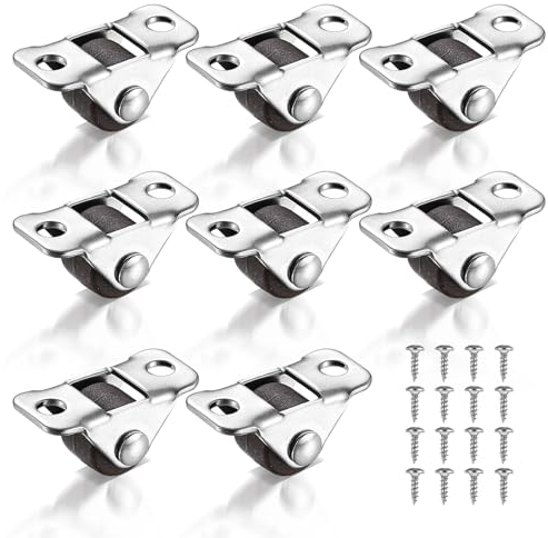 GEEHUA 8PCS 2.5 cm Möbelrollen Klein, Rollen für Möbel Rollen Schwerlast Kleine Lenkrollen Niedriges Profil Mini Bockrollen für Geräte Möbel Rollschrank Box unten Lagerregal