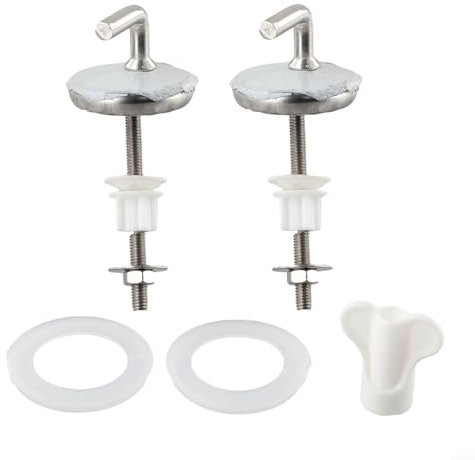 Zeroupshop WC-Sitz Fix Fitting Scharniere, Toilettendeckel Reparaturset Scharniere Montage Toilettensitz Teile für die meisten Toiletten