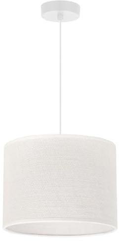 Light Home JUTA Hängelampe Glamour Höhenverstellbar - Modern Lampe Hängend fur Esszimmer- Glamour Pendelleuchte - Wohnzimmerlampe Rund - E27 Glühbirne - Weiß Kabel ⌀ 20 cm