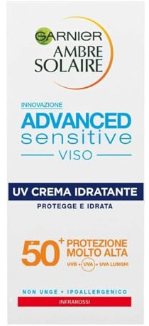 Garnier Ambre Solaire Advanced Sensitive Sonnenschutz für das Gesicht LSF 50+ 50 ml