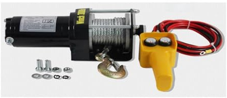YQVEOT Enrollador de Cable, Cabrestante eléctrico portátil de 2000 LB a 3000 LB, 12 V y 24 V, for Coche, camión, barcaza, Remolque, herienta Manual, Extractor de Cable de Acero(50010040 3000LB 12V)
