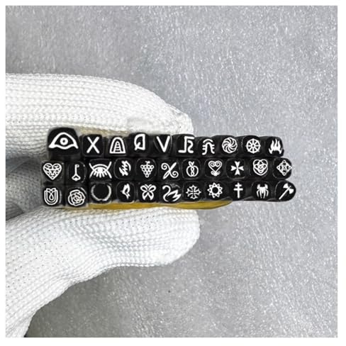 CYHTYM Schlagzahlen 3 mm Metallstempel-Set, 32 Verschiedene Muster-Schnitzwerkzeuge, verwendet für Schmuck, Gürtel, Geldbörsen, Armbänder, Schlüssel