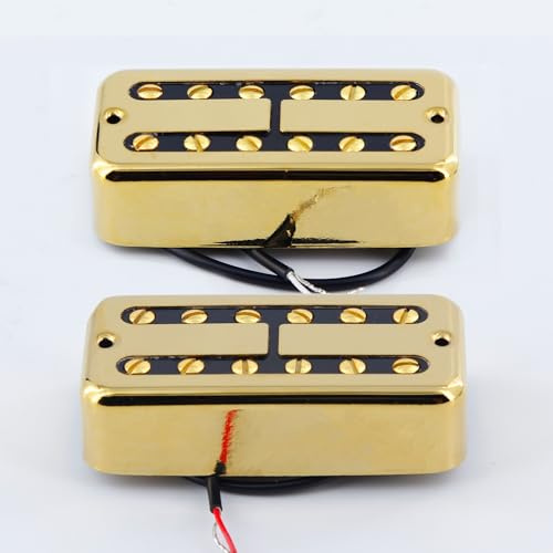 FLEOR Alnico 2 E-Gitarre, Humbucker-Hals, 3–4 K + Steg, 4–5 K, Tonabnehmer-Set für FT-Style-Gitarre, Gold