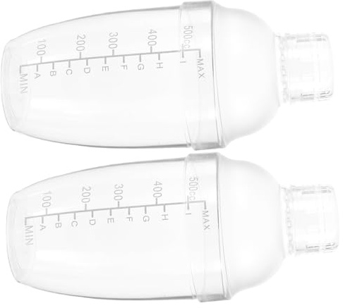 Gatuida 2 piezas Coctelera Transparente con Escala Plástico Resistente para y Servir Bebidas Fiestas y Bares