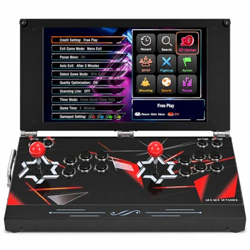 Portable Arcade Game Console with 17.5-inch HD Screen, 26800 in 1 Retro Games Pandoras Box DX - Dual Player Handheld Video Game Machine for Home Entertainment (Blue 26800 70S)