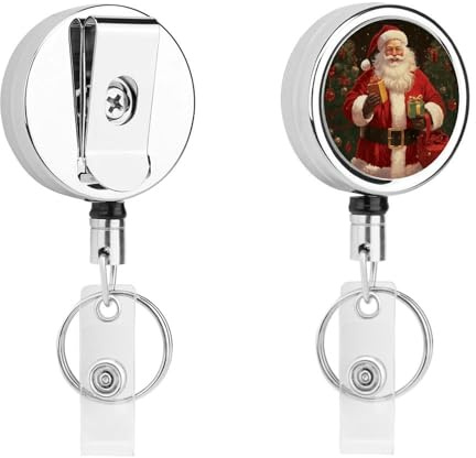 Weihnachtsmann-Rollenclip, Krankenschwester-Rollenclip, einziehbarer Ausweishalter, Rollen, Pflege, Medizin, lustig
