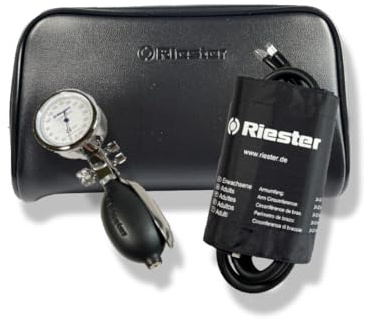 Riester 1312 minimus II, Blutdruckmessgerät, schwarz, Erwachsenen-Klettmanschette