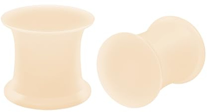 bodyjewellery 0G 0 gauge 8mm Skin Implant grade sili Double Flare Flesh Tunnels Ear Plugs AGAR Stretching Stretchers Piercing SI03 2Pcs
