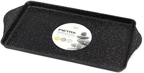 Home Black Piastra Liscia Antiaderente, Pietra, Nero