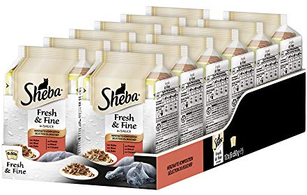 Sheba Fresh & Fine Katzenfutter Herzhafte Komposition, 72 Beutel (72 x 50 g)