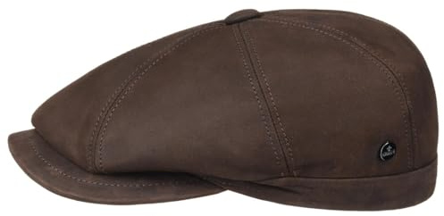 LIERYS Nappa Wax Ledermütze Schirmmütze Waxed Made in Italy Herren Herbst Winter