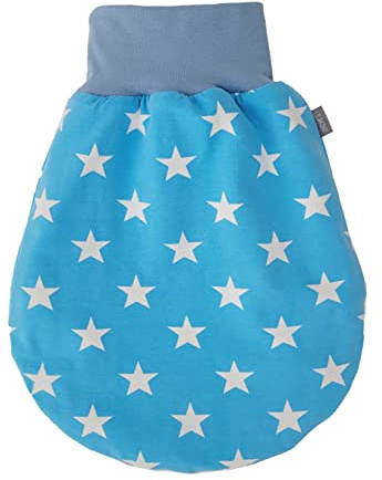 Lilakind Schlafsack Strampelsack Pucksack Frühling/Sommer Sterne Jeansblau Weiß 0-6 M
