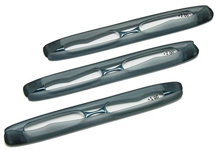 EnzoDate 3er-Pack Faltbare Lesebrille Mini Pocket Reader Presbyopen Brillen +1,0 bis +3,5