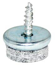 HKB ® 64 Stück Filzgleiter zum Schrauben, Ø 18mm, Stahl verzinkt mit 5mm starkem, grauem Filz in Metallsockel, strapazierfähig, stabil und langlebig, Hersteller HKB, Artikelnr. 51311