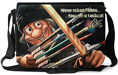 Veit'S Gute Laune Tasche Schultertasche Schultasche College Tasche mit Motiv Robin Veit - Held in Strumpfhosen - TAB0248