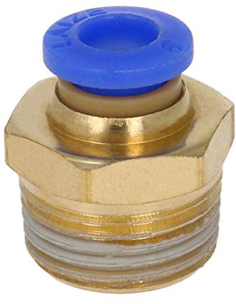 Othmro Lot de 2 connecteurs pneumatiques droits M5 mâles pour tube OD de 4 mm, poussoir pneumatique droit pour connecter les raccords OD 4 mm, raccord de tuyau mâle M5