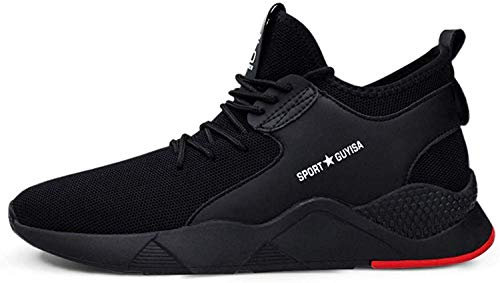 Safety Shoes for Men Steel Toe Trainers Lightweight Work Shoes Breathable Industrial (9 UK, BLACK 91)