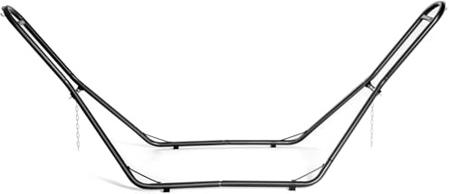 COSTWAY Supporto Universale, Telaio per Amaca Regolabile, Capacità 200 kg, 2 Persone, Adatto per Amache da 2,75 a 3,6 m di Lunghezza, per Terrazza Esterna Coperta da Giardino, Nero (amaca non inclusa)