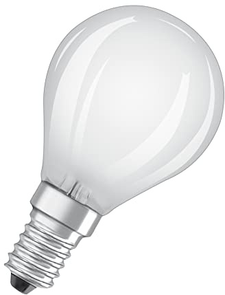 OSRAM Filament LED Lampe mit E14 Sockel, Warmweiss (2700K), Tropfenform, 4W, Ersatz für 40W-Glühbirne, matt, LED Retrofit CLASSIC P